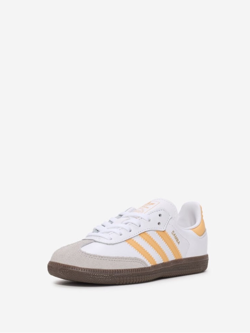 Adidas Kids' Samba Sneakers in White and orange/yellow